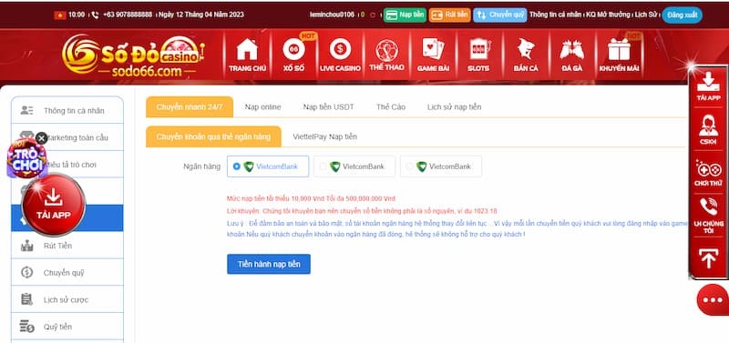 Sodo66 - Nhà cái đẳng cấp trong từng dịch vụ cá cược 6 Cách Nạp Tiền Tại Nhà Cái Sodo66 Diễn Ra Siêu Nhanh Chóng