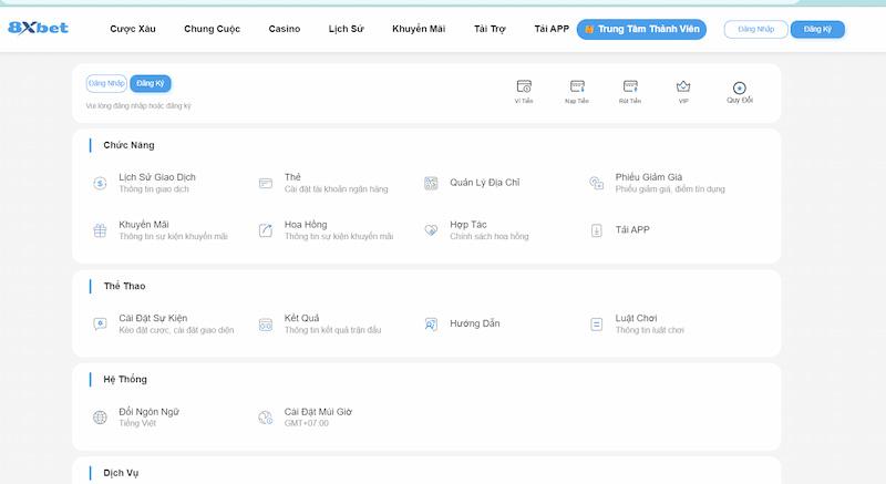 8XBET - Nhà cái cá cược thể thao uy tín hàng đầu Châu Á 7 Chi Tiết Rút Tiền 8Xbet